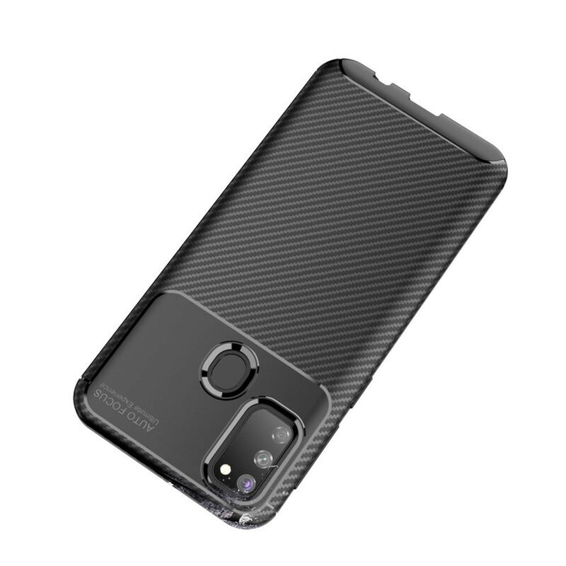 Capa Para Samsung Galaxy M21 Textura Flexível De Fibra De Carbono