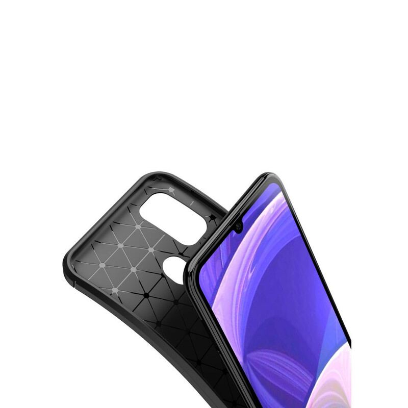 Capa Para Samsung Galaxy M21 Textura Flexível De Fibra De Carbono