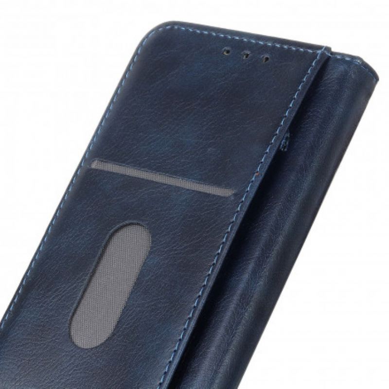 Capa De Celular Para OnePlus 9 Flip Couro Rachado De Lichia