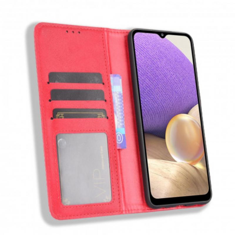 Capa De Celular Para OnePlus 9 Flip Efeito Couro Vintage Estilizado