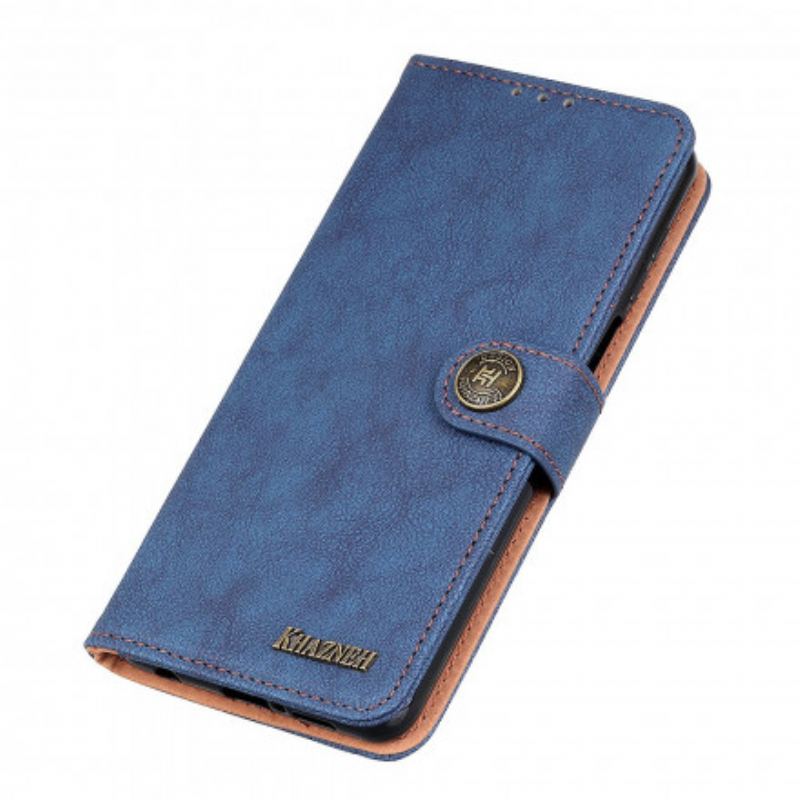 Capa Flip Para OnePlus 9 Couro Dividido Retrô Khazneh