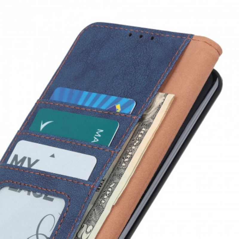 Capa Flip Para OnePlus 9 Couro Dividido Retrô Khazneh