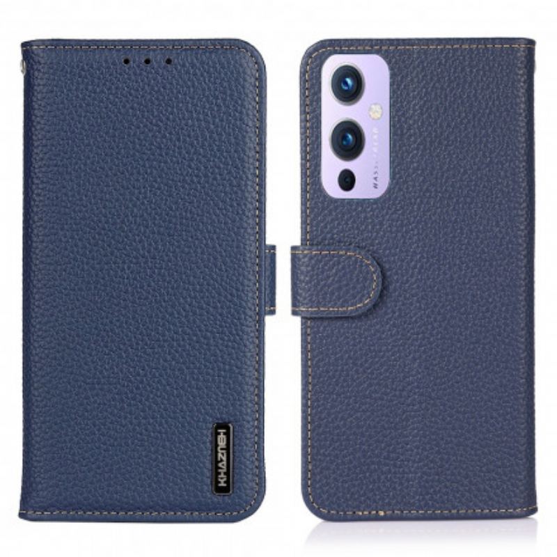 Capa Flip Para OnePlus 9 Khazneh Lichia Couro