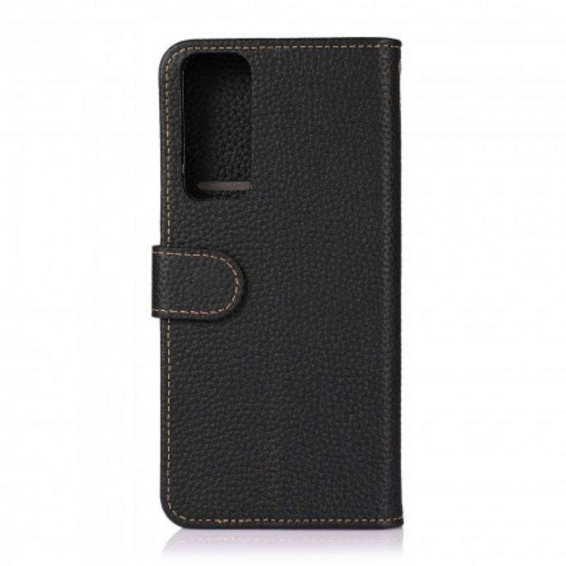 Capa Flip Para OnePlus 9 Khazneh Lichia Couro