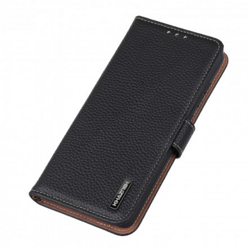 Capa Flip Para OnePlus 9 Khazneh Lichia Couro