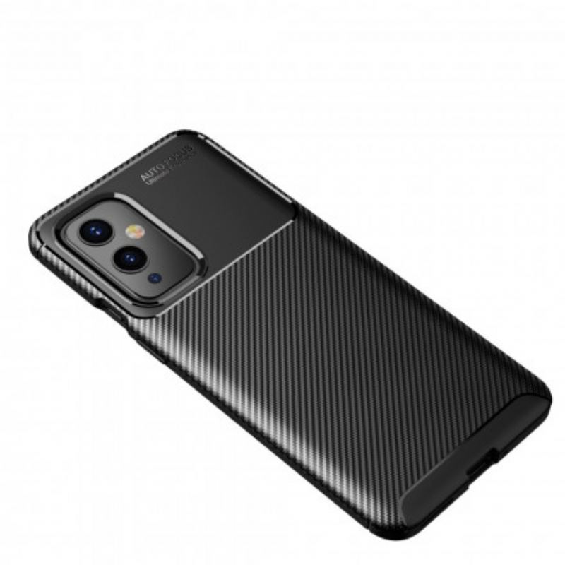 Capa Para OnePlus 9 Textura Flexível De Fibra De Carbono