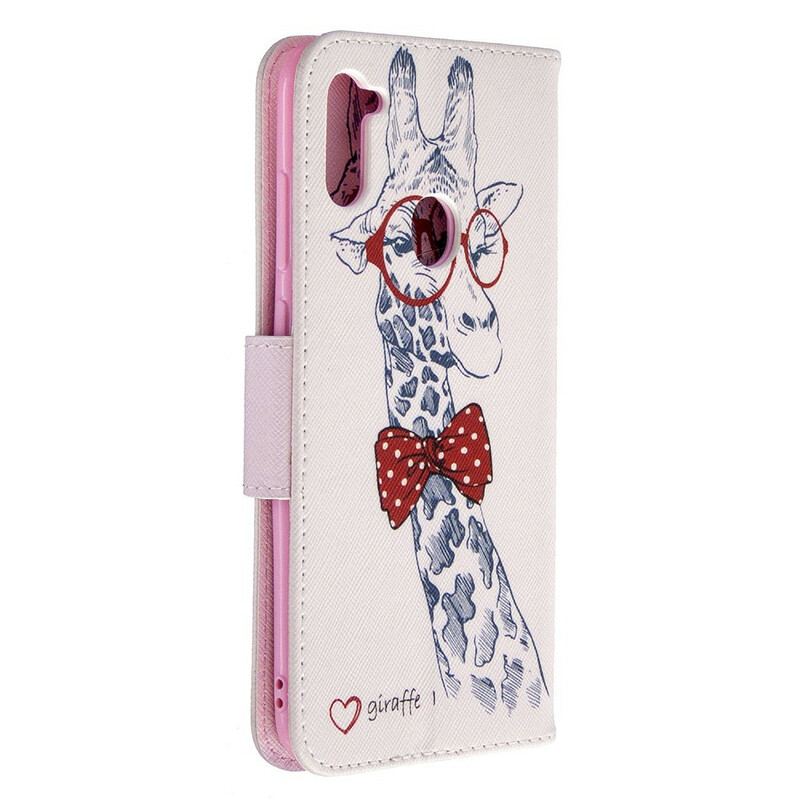Capa Flip Para Samsung Galaxy M11 Girafa Inteligente