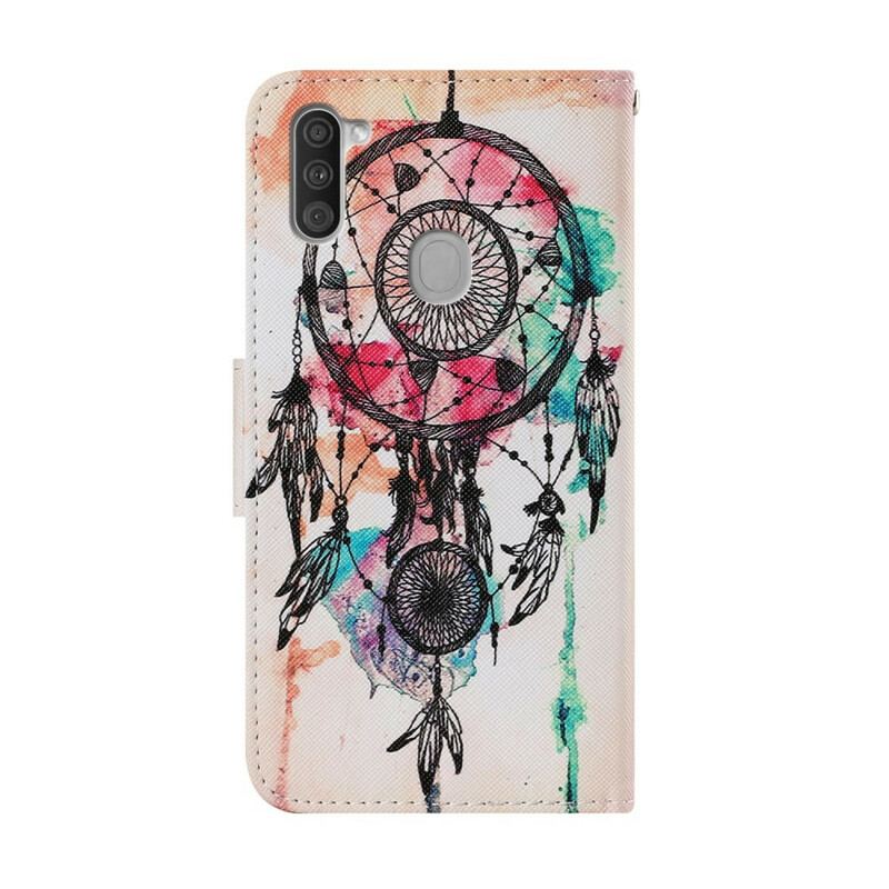Capa Folio Para Samsung Galaxy M11 Aquarela Apanhador De Sonhos