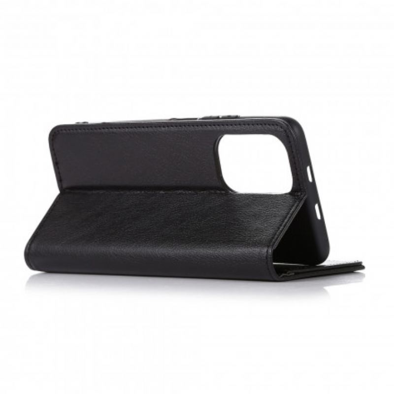 Capa De Celular Para Poco M5s Flip Couro Rachado De Lichia