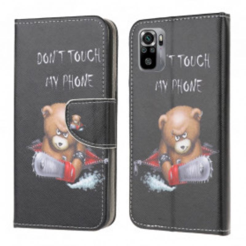 Capa De Couro Para Poco M5s Urso Perigoso
