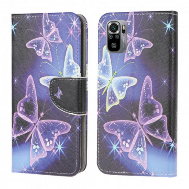 Capa Flip Para Poco M5s Borboletas