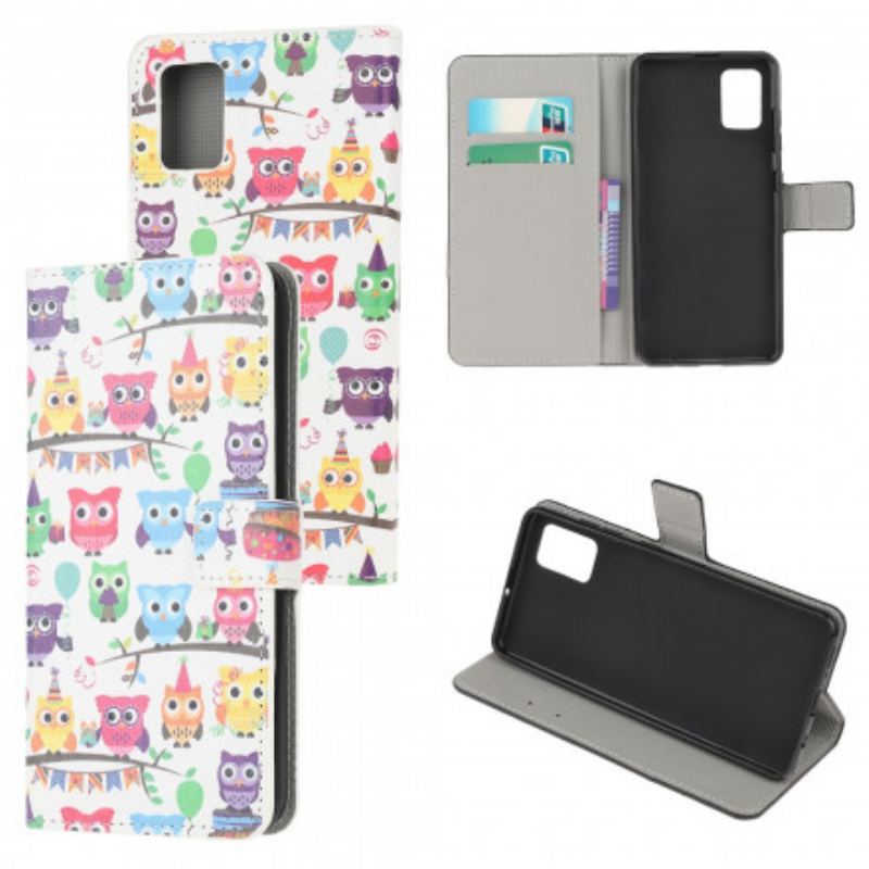Capa Flip Para Poco M5s Várias Corujas