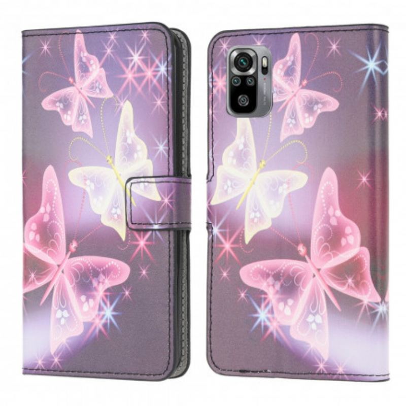 Capa Folio Para Poco M5s Borboletas E Flores