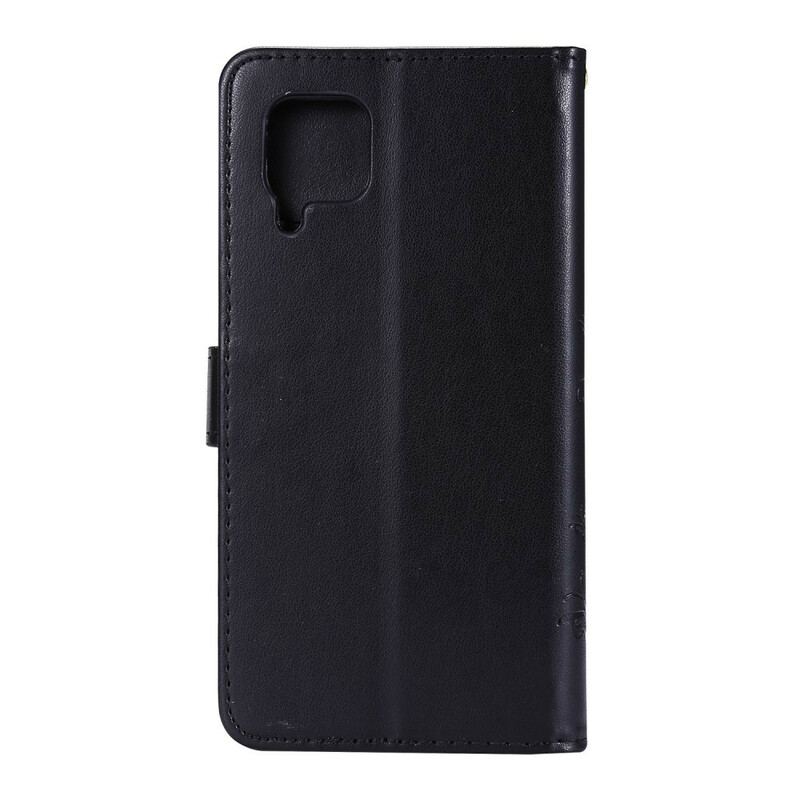 Capa De Couro Para Huawei P40 Lite Borboletas E Flores
