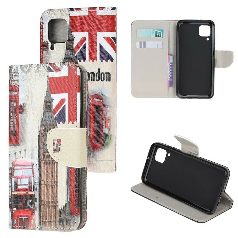 Capa De Couro Para Huawei P40 Lite Vida Em Londres