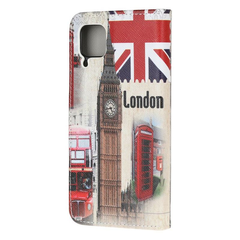 Capa De Couro Para Huawei P40 Lite Vida Em Londres