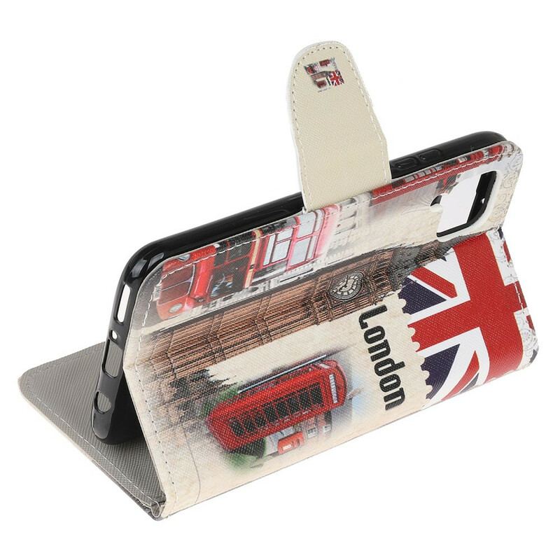 Capa De Couro Para Huawei P40 Lite Vida Em Londres
