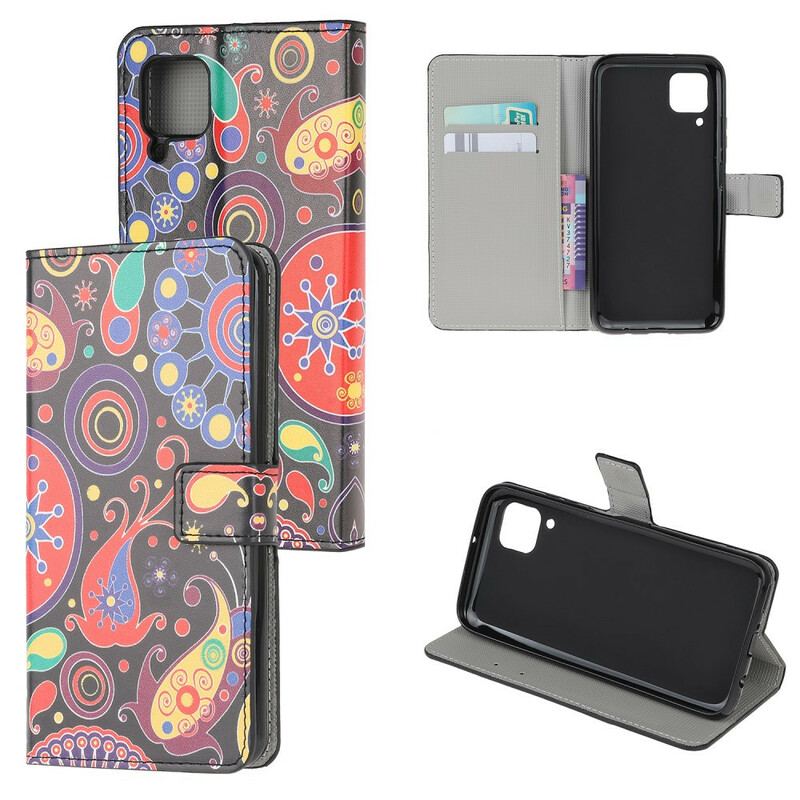 Capa Em Pele Para Huawei P40 Lite Design Da Galáxia
