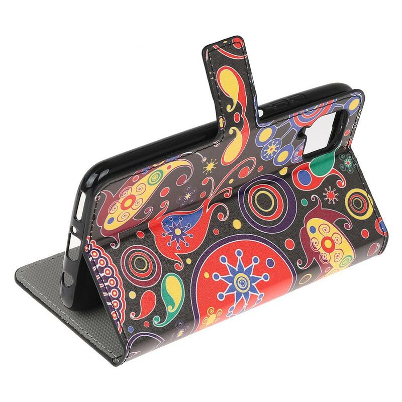 Capa Em Pele Para Huawei P40 Lite Design Da Galáxia