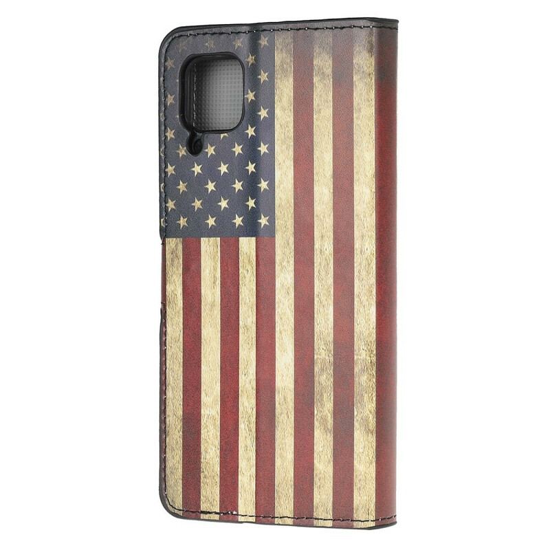 Capa Flip Para Huawei P40 Lite Bandeira Americana