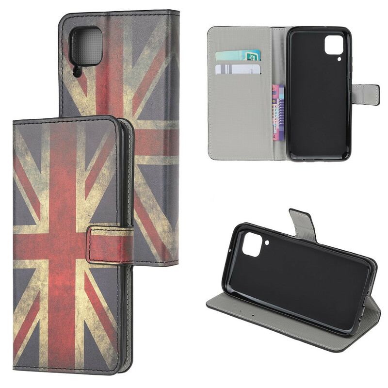 Capa Flip Para Huawei P40 Lite Bandeira Da Inglaterra