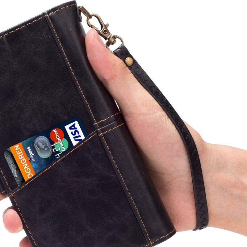 Capa Flip Para Huawei P40 Lite Fecho Retrô E Fenda Traseira