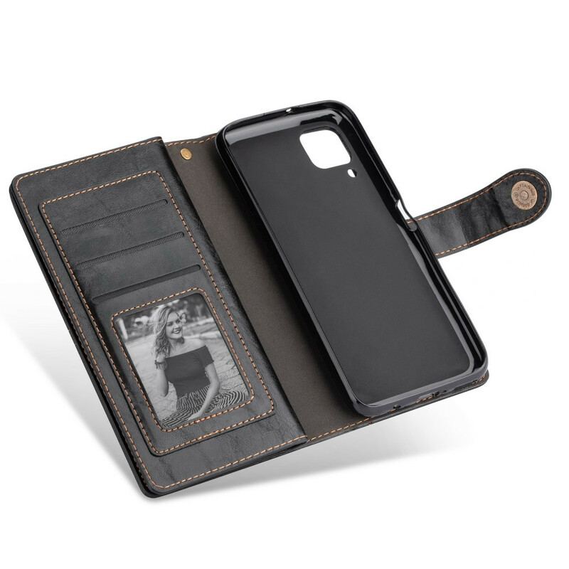 Capa Flip Para Huawei P40 Lite Fecho Retrô E Fenda Traseira