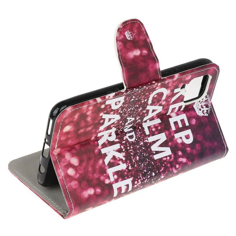 Capa Flip Para Huawei P40 Lite Mantenha A Calma E Brilhe