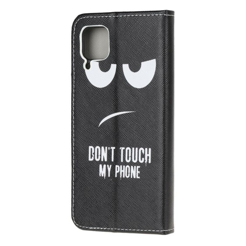 Capa Folio Para Huawei P40 Lite Não Toque No Meu Telefone