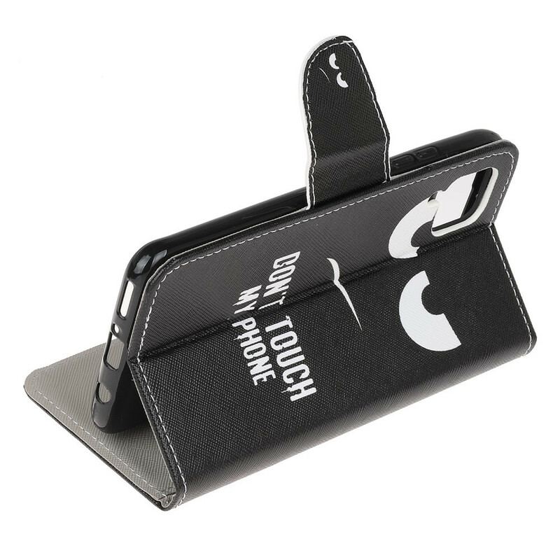 Capa Folio Para Huawei P40 Lite Não Toque No Meu Telefone