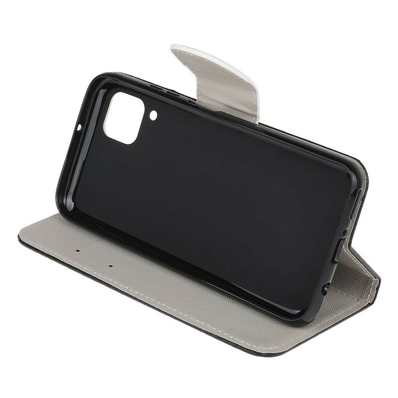 Capa Folio Para Huawei P40 Lite Não Toque No Meu Telefone
