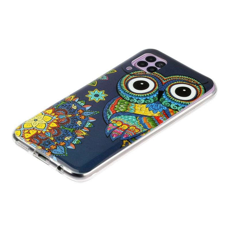 Capa Para Huawei P40 Lite Mandala Coruja Fluorescente
