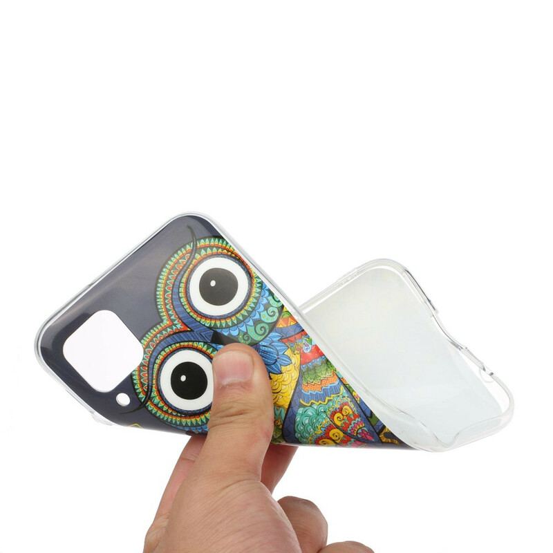 Capa Para Huawei P40 Lite Mandala Coruja Fluorescente