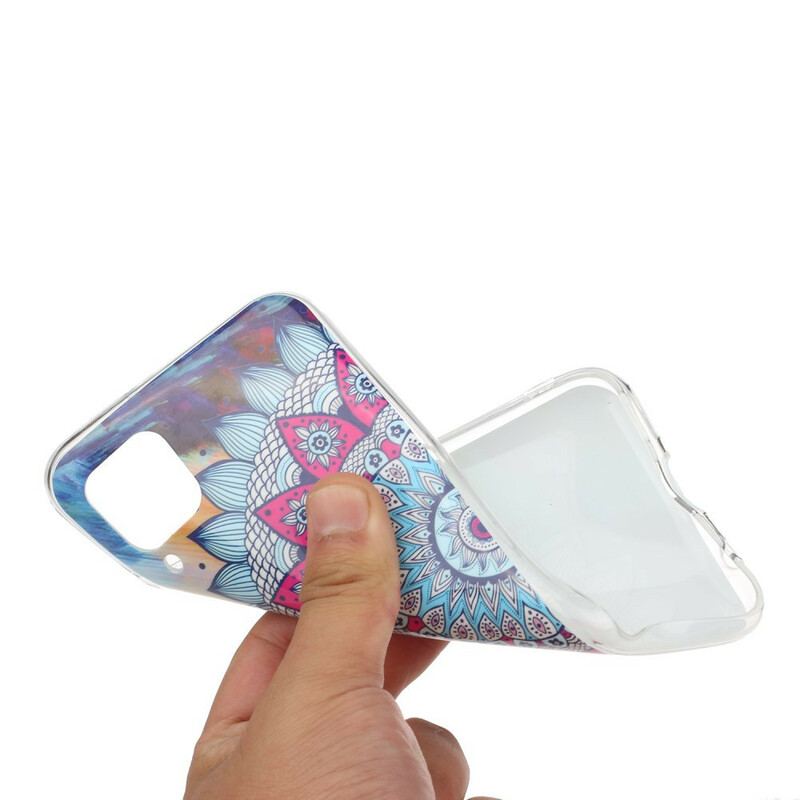 Capa Para Huawei P40 Lite Mandala Coruja Fluorescente