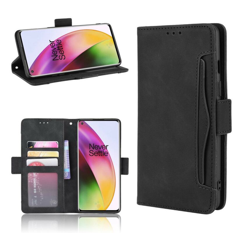 Capa De Couro Para OnePlus 8 Multi-card Premier Class
