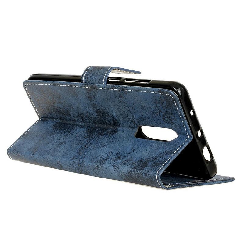 Capa Folio Para OnePlus 8 Efeito Couro Vintage