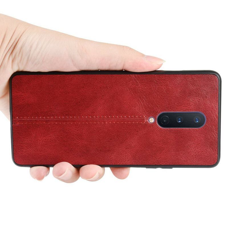 Capa Para OnePlus 8 Efeito Couro Couture