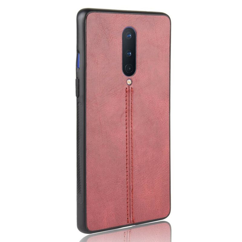 Capa Para OnePlus 8 Efeito Couro Couture