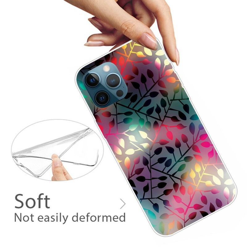 Capa De Celular Para iPhone 13 Pro Folhas