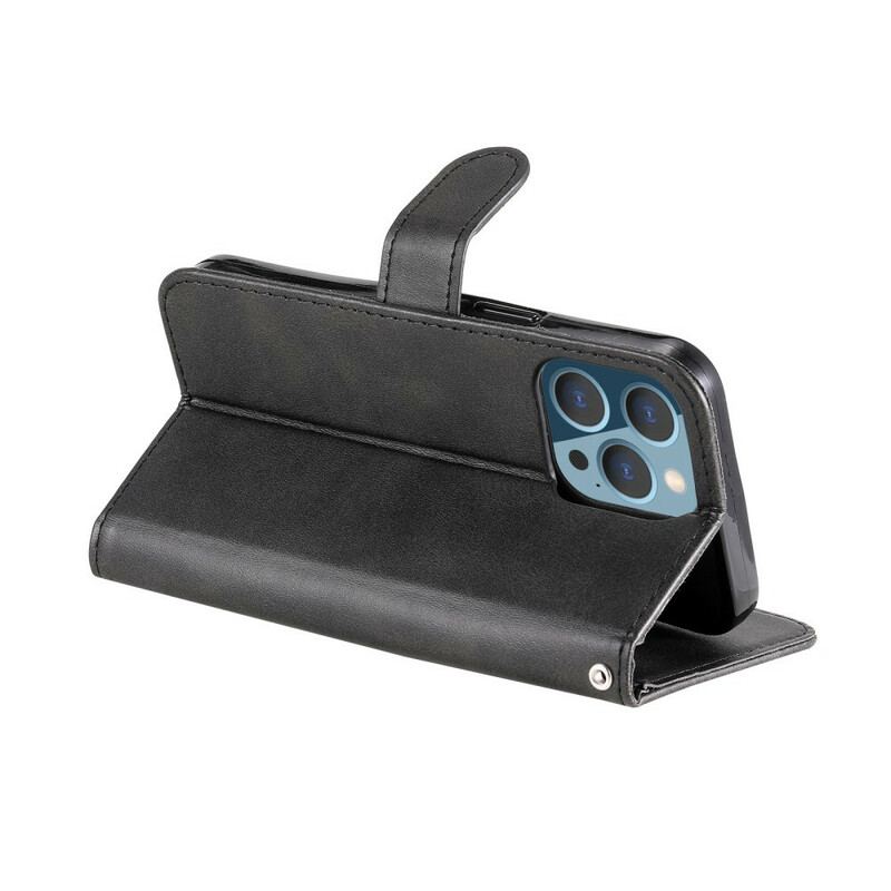 Capa Em Pele Para iPhone 13 Pro Porta-moedas Vintage