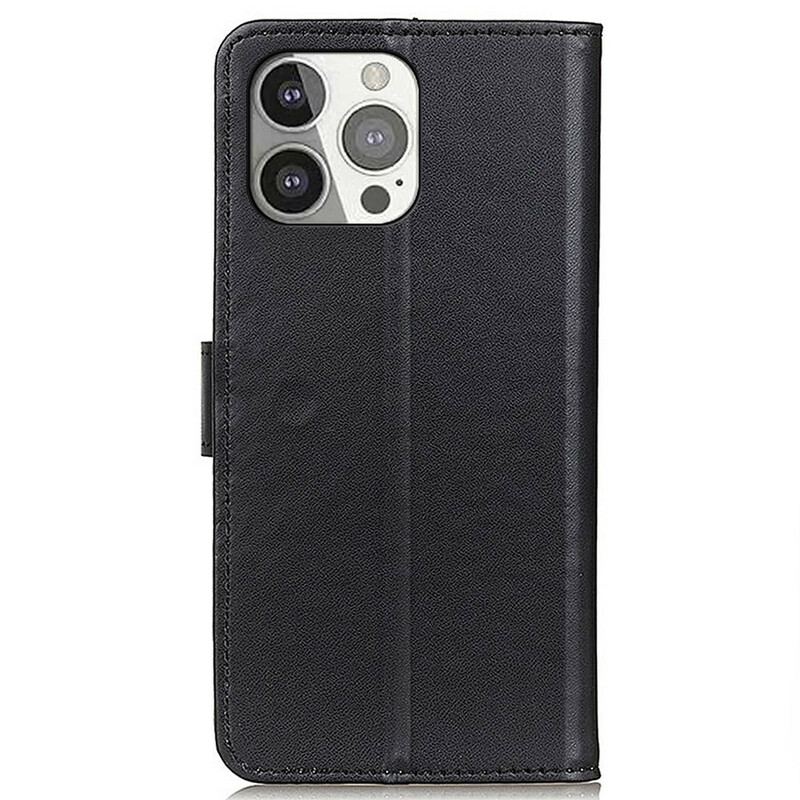 Capa Folio Para iPhone 13 Pro Efeito Couro Simples