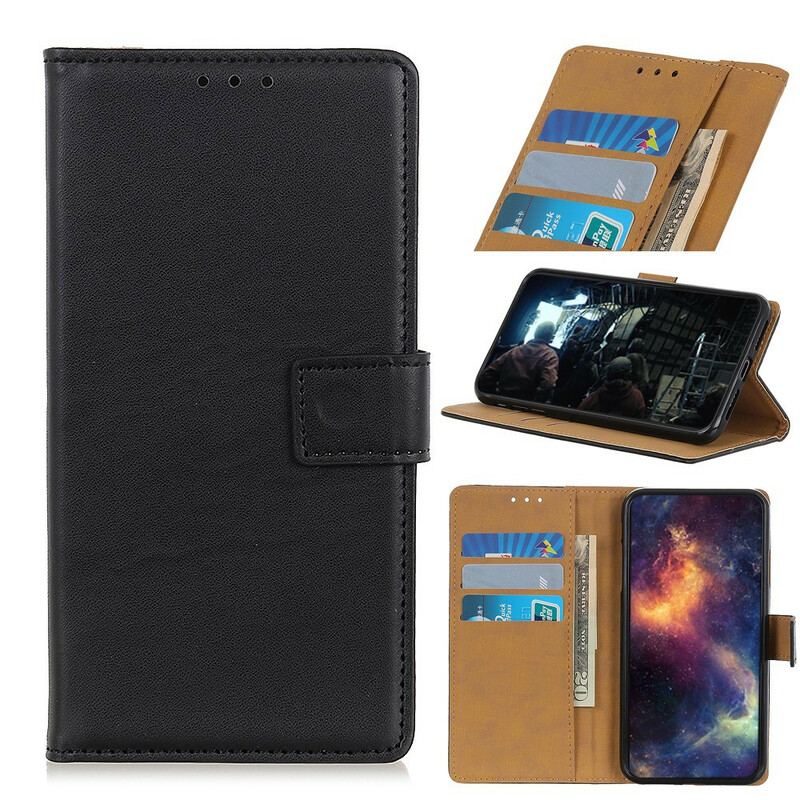 Capa Folio Para iPhone 13 Pro Efeito Couro Simples