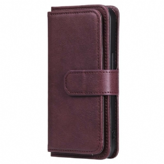 Capa Folio Para iPhone 13 Pro Titular De Cartão Multifuncional Para 10