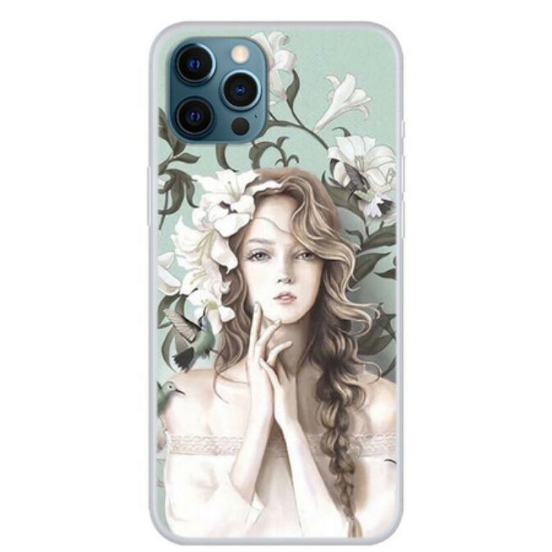 Capa Para iPhone 13 Pro A Mulher Flor