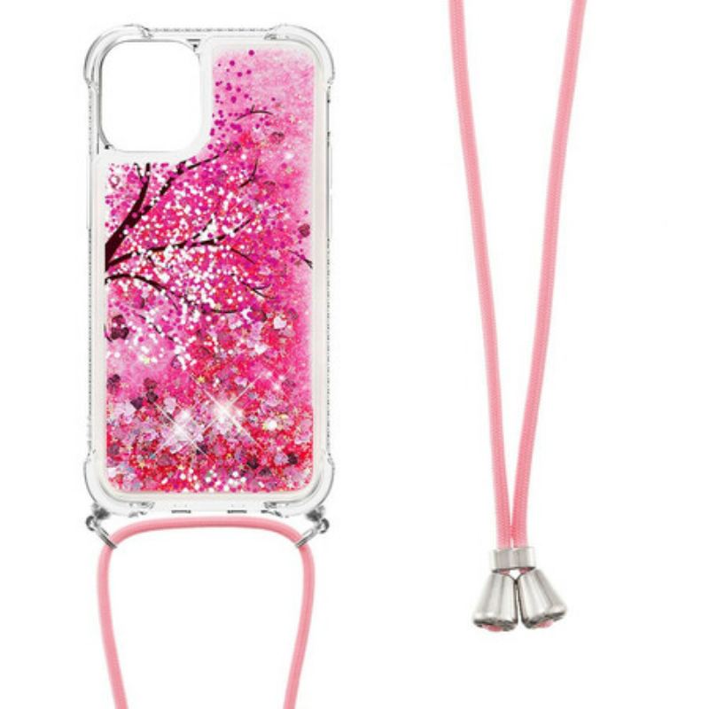 Capa Para iPhone 13 Pro De celular Árvore De Cordão De Lantejoulas