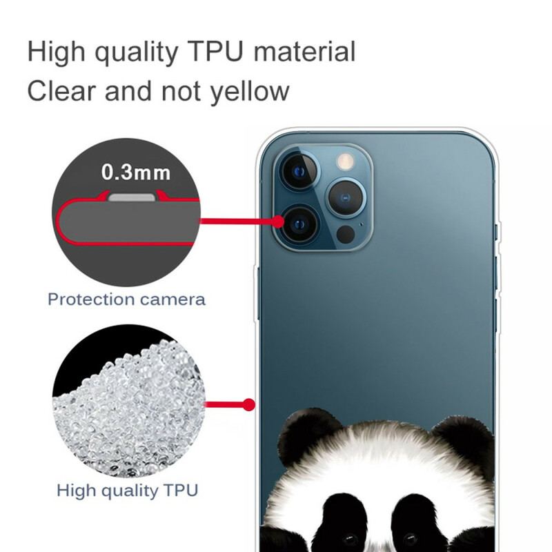 Capa Para iPhone 13 Pro Panda Sem Costura