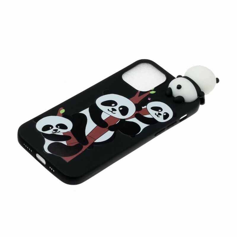 Capa Para iPhone 13 Pro Pandas 3d Em Bambu
