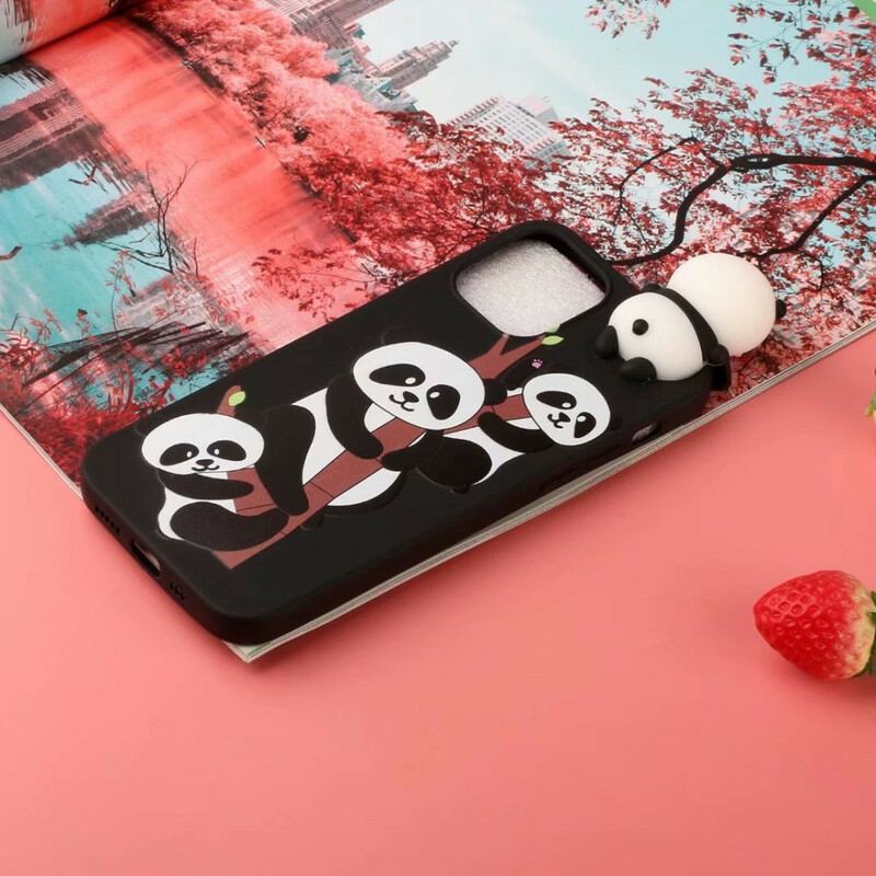 Capa Para iPhone 13 Pro Pandas 3d Em Bambu