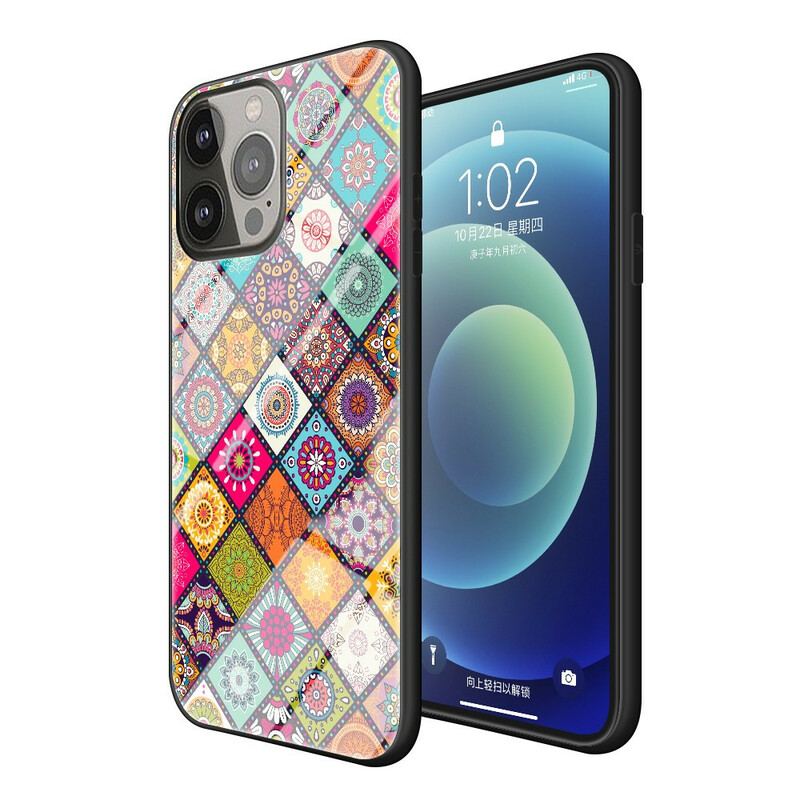 Capa Para iPhone 13 Pro Suporte Magnético Patchwork