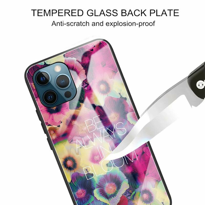 Capa Para iPhone 13 Pro Vidro Temperado Be Always In Bloom